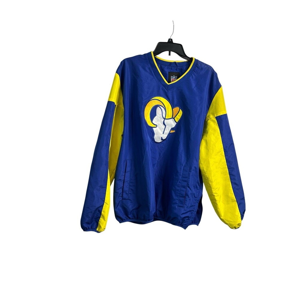 Men’s Los Angeles Rams NFL Pullover Windbreaker Jacket Size XL
